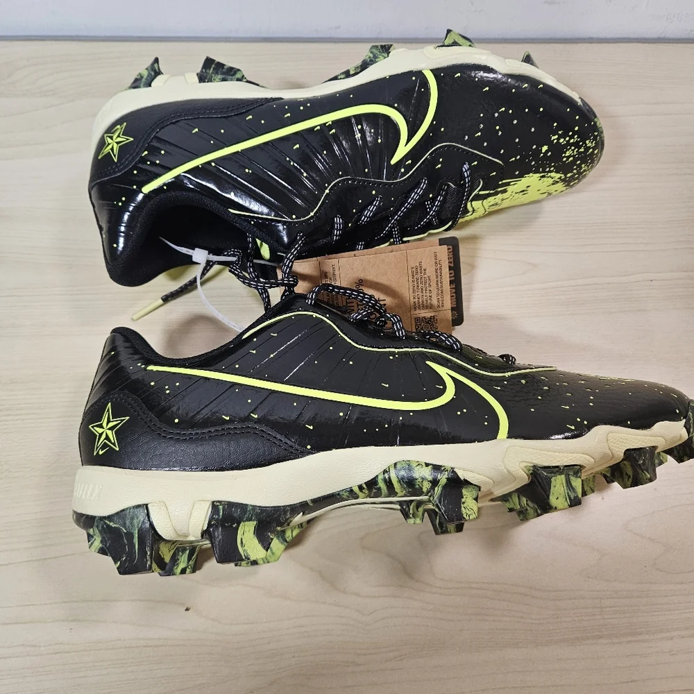 NWOB Nike Alpha Huarache 4 Baseball Cleat Keystone 4 Black Size 10 FV6098-001